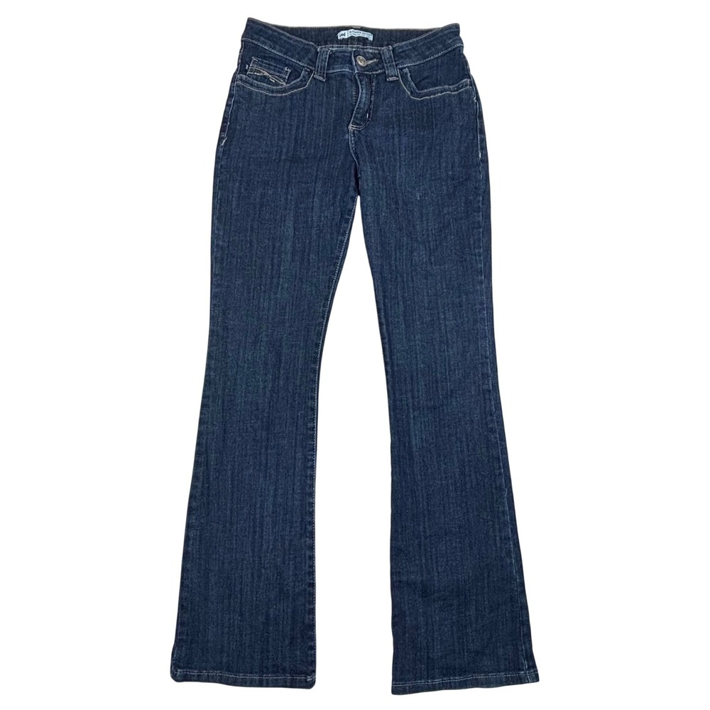 Lee Slender Secret Dark Wash Bootcut Jeans Womens 4M Low Rise Stretch Sequins